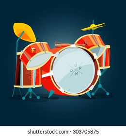 drum kit - vector illustration