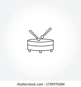 Drum line icon. Drum isolated line icon