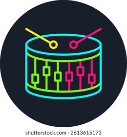 Drum Line Multi Colour Circle
