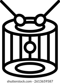 Drum Line Vector Icon Design
