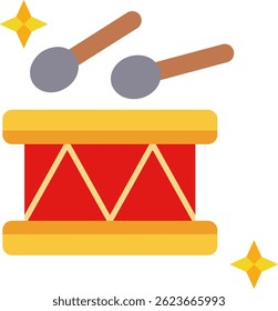 Drum Line vector Icon Design
