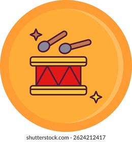 Drum Line vector Icon Design