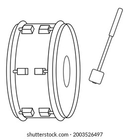 drum line vector illustration,
isolated on white background.top view