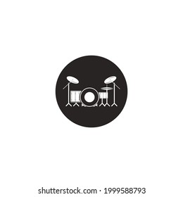 \Drum logo vector design illustration symbol and background.