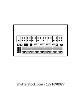 Drum machine flat vector pictogram