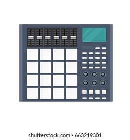 Drum machine icon. Vector illustration isolated on white background