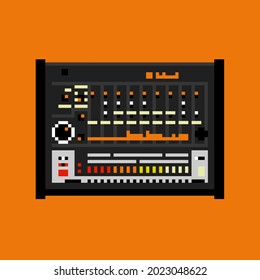 Drum Machine Roland TR 808 Rythmn Composer Electronic Instrument Programming 8bit Pixel Art