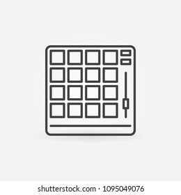 Drum machine vector concept icon or design element in thin line style