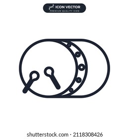 Drum mosque icon symbol template for graphic and web design collection logo vector illustration
