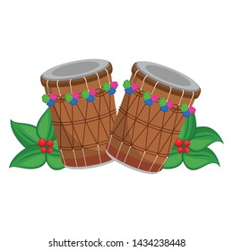 drum mridangam icon cartoon isolated vector illustration graphic design