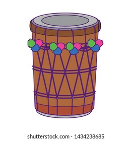 drum mridangam icon cartoon isolated vector illustration graphic design