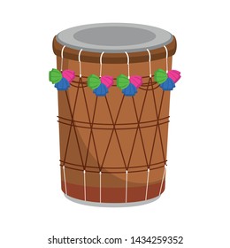 drum mridangam icon cartoon isolated vector illustration graphic design