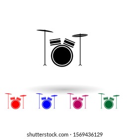 Drum multi color icon. Simple glyph, flat vector of music instrument icons for ui and ux, website or mobile application