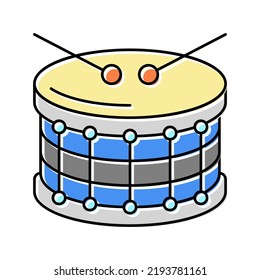 drum music color icon vector. drum music sign. isolated symbol illustration