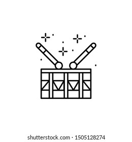 Drum, music icon. Element of October festival icon