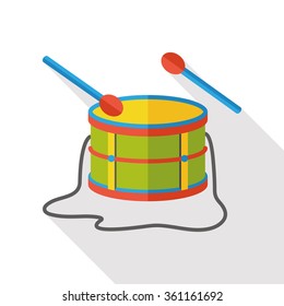 drum music instrument flat icon