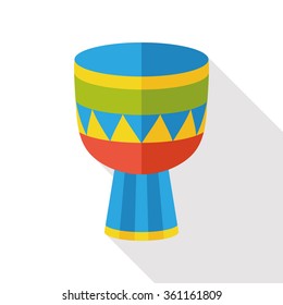 drum music instrument flat icon