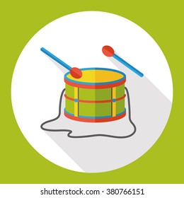 drum music instrument flat icon
