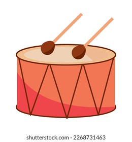 drum music instrument icon isolated