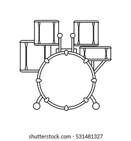 Drum music instrument icon vector illustration graphic design