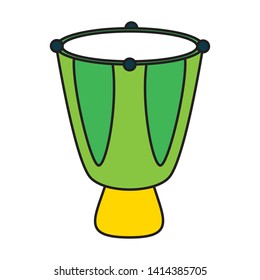 drum music instrument on white background vector illustration