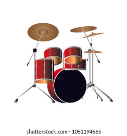 drum music instrument vector illustration image