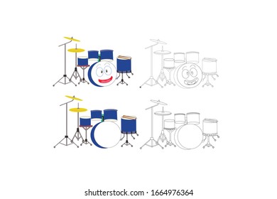 Drum Music Instrument Vector Illustration Bundle