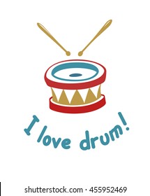 Drum music instrument vector illustration tattoo art musical hobby