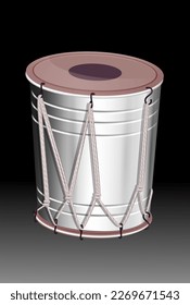 drum for music practice vector illustration
