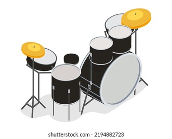 Drum musical instrument vector illustration