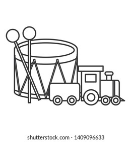 drum musical with little train