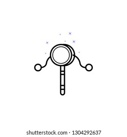 Drum, musical, rattle, China culture icon. Element of China culture icon. Thin line icon for website design and development, app development. 