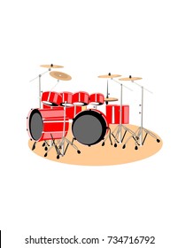 Drum on white background
