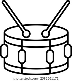 Drum Outline icon vector illustration