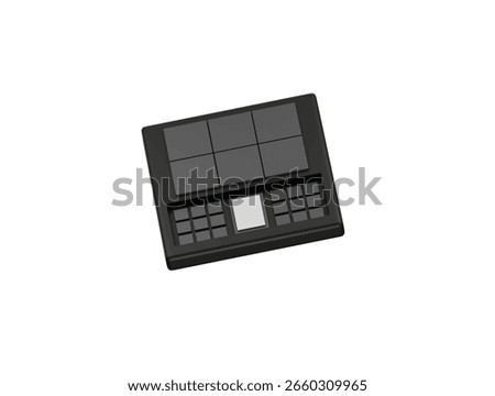 drum pad icon 3d illustration render
