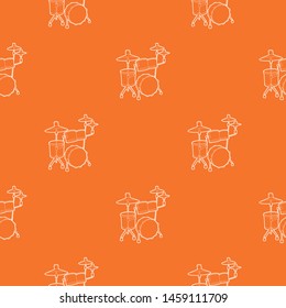 Drum pattern vector orange for any web design best