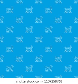 Drum pattern vector seamless blue repeat for any use