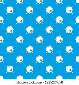 Drum pattern vector seamless blue repeat for any use