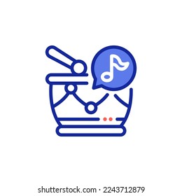 drum percussion icon. vector illustration