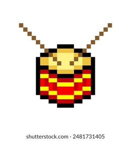 Drum in pixel art style