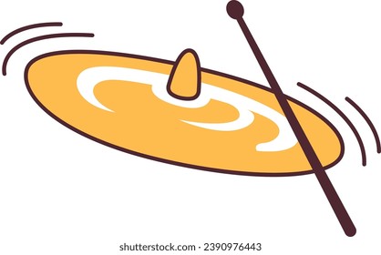 Ilustración del vector de doodle de la placa de tambor