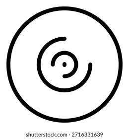 Icono de la placa del tambor. Icono de Vector de la placa del tambor del esquema para el Diseño web aislado en el fondo blanco