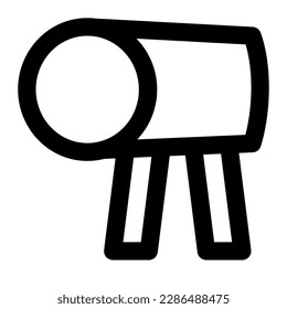 drum of ramadan month outline icon set
