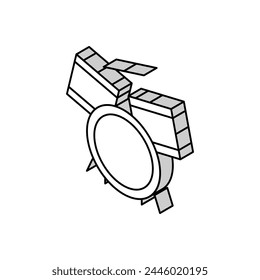 drum retro music isometric icon vector. drum retro music sign. isolated symbol illustration