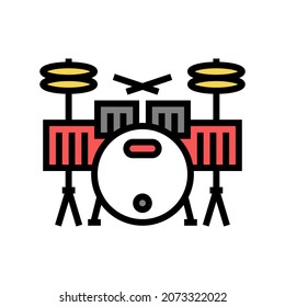 drum rhythm bass instrument color icon vector. drum rhythm bass instrument sign. isolated symbol illustration