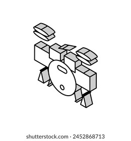 drum rhythm bass instrument isometric icon vector. drum rhythm bass instrument sign. isolated symbol illustration