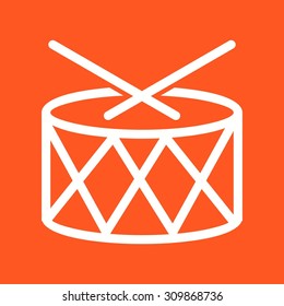 Drum, roll, drummer icon vector image.Can also be used for toy and games. Suitable for mobile apps, web apps and print media.