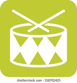 Drum, roll, drummer icon vector image.Can also be used for toy and games. Suitable for mobile apps, web apps and print media.