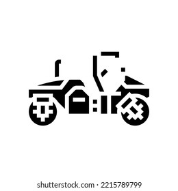 drum roller construction car vehicle glyph icon vector. drum roller construction car vehicle sign. isolated symbol illustration