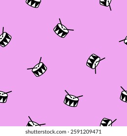 Drum seamless pattern background texture